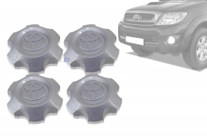 Kit Calota Roda Hilux 2005 / 2008 Prata 4 Peças