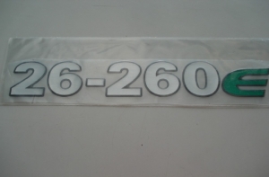 Emblema '26-260 E' Frente Vw