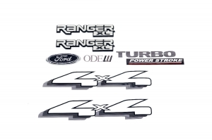 Kit Emblema Ranger 'Turbo Power Stroke' 4x4 2003/2004