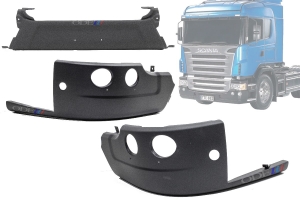 Kit Para-choque  Dianteiro Scania S6 Cinza 12/16