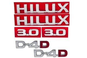 Kit Emblema Hilux 2005 / 2015 6 Peças