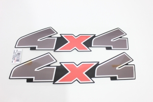 Emblema '4x4' Ranger 10/... Prata/Vermelho