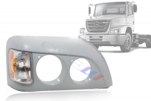 Kit Moldura (Aro) Farol com Pisca Mb Atron 1319 / 2324 2012 / 2016 Lado Direito