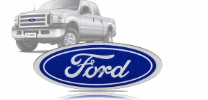 Emblema 'Ford' Grade Cargo 00/11 Aplicavel F-250 F-350 F-4000 07/12 Resinado Grande (23x9cm)