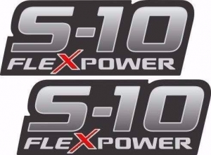 Emblema 'S10 Flex Power' 2009 Advance (2º Linha)