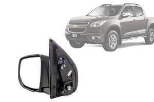 Espelho Retrovisor S10 Trailblazer 12/... Elé Cromado C/ Pisca Le