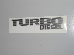 Emblema 'Turbo Diesel' Ranger Grafite