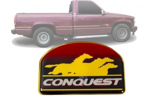 Emblema 3 Cavalos Coluna Silverado Conquest Ld