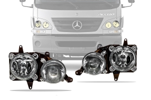 Kit Farol Dianteiro Mb Accelo 02/18 Fortluz  2 Peças