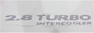 Emblema '2.8 Turbo Intercooler' S10/Blazer 03/... Prata