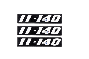 Kit Emblema 11-140 Retangular Antigo Resinado
