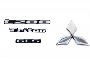 Kit Emblema L200 Triton Gls Resinados 4 Peças