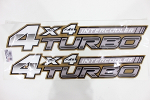 Emblema '4x4 Turbo Intercooler' Hilux 05/08 (Sport Inox)