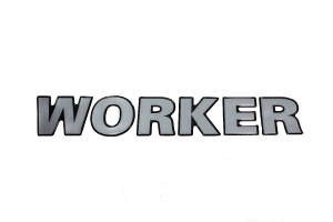Emblema Vw 'Worker' Frente Resinado 00/12