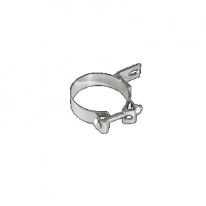 Abraçadeira Cromada Escapamento C/ Suporte 3,5''