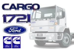Kit Emblema Cargo 1721 Cummins Resinado  5 Peças