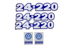Kit Emblema Vw 24-220 Resinado 5 Peças