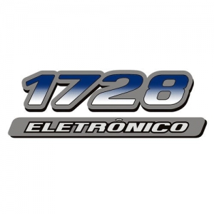 Emblema '1728 Eletronico' Azul (Capô)