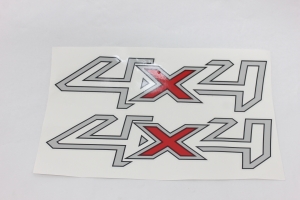 Emblema '4x4' Ranger 13/... Cinza (Par)