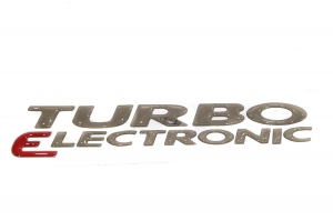 Emblema 'Turbo Eletronic' S10 03/... Champagne