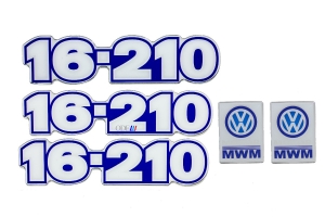 Kit Emblema Vw 16-210 Resinado Resinado 89/91 (5 Peças)