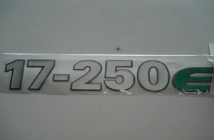 Emblema '17-250 E' Frente Vw
