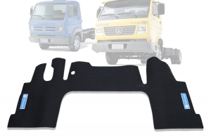 Tapete Cabini Vw 8-120/8-150/5.140/5.160/9.160 Delivery 8.150e/9.150e Worker Escrito Volkswagen Pvc (1 Peça) Cinza