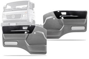 Kit Forro Porta Vw 8-120/8-150/9-150/13.180/.../31.260 Worker/Titan/Delivery 00/... (Preto)  2 Peças