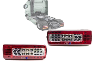 Kit Lanterna Tras  Volvo Vm Aplicável Volvo Fh / Fx / Fm 14/... Led 24v Lado Esquerdo  Direito
