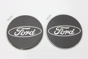 Emblema Calota Centro Roda F-250 F-350 2 Peças Preta
