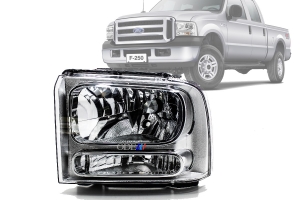 Farol F-250 F-350 F-4000 07/... Mg Cristal Le