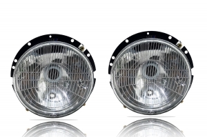 Kit Farol Vw 6.80 6.90 7.90 83/86 Fusca Kombi Redondo 2 Peças