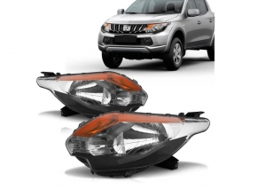 Par Farol L200 Triton 17/.. Mascara Negra