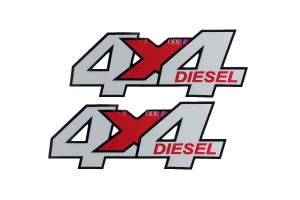 Emblema '4x4 Diesel' Troller 01/08 (X Vermelho)