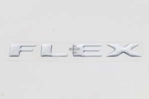 Emblema 'Flex' Pajero Tr4 (Resinado) Aço Escovado