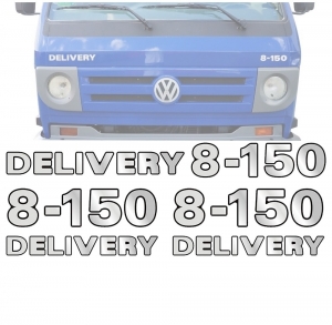 Kit Emblemas Vw 8-150 Delivery 4 Peças Resinado