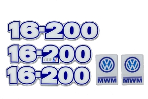 Kit Emblema Vw 16-200 Resinado 98/00 (5 Peças)