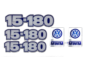 Kit Emblema Vw 15-180 Resinado 5 Peças