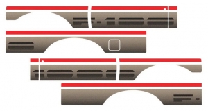 Faixa Original F-1000 93/95 Caçamba Longa Prata