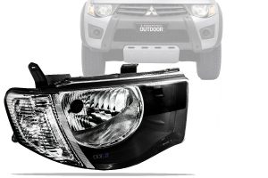Farol L200 Triton Hpe 08/10 Gls/Xb/Hls 11/16 Cristal Ld Tyc