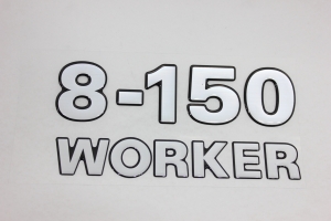 Emblema '8-150 Worker' Lateral Vw