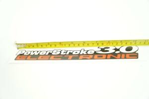 Emblema 'Power Stroke 3.0 Eletronic' Ranger 10/... Preto/Branco