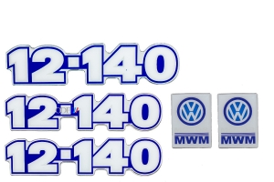 Kit Emblema Vw 12-140 Resinado 5 Peças 1992 / 1998