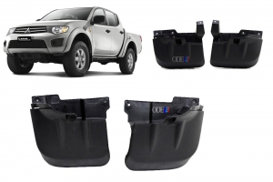 Para-barro (Lameiro/Badana) L200 Triton Hpe 08/12 Triton Hls 13/16  (Kit 4 Peças) Original