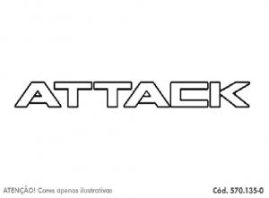 Emblema 'Attack' Frontier 08/... Preto