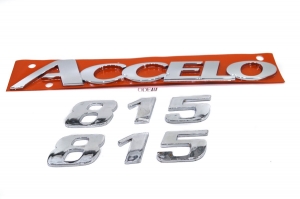 Kit Emblema Mb Accelo 815 Cromado 7 Peças 2012 / 2018