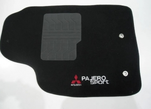 Tapete Cabine Pajero Sport Carpete (5 Peças) Preto