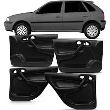 Kit Forro Porta Gol Parati 4 Portas Saveiro G2/G3 C/ Tela (Preto) 4 Peças