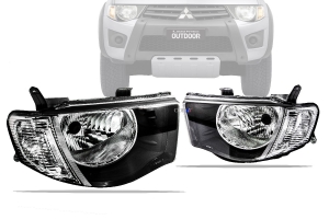 Kit Farol L200 Triton Hpe 08/10 Gls/Xb/Hls 11/16 Cristal 2 Peças