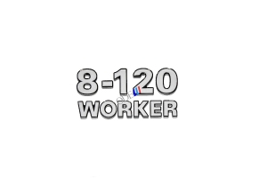 Emblema '8-120 Worker' Vw Lateral